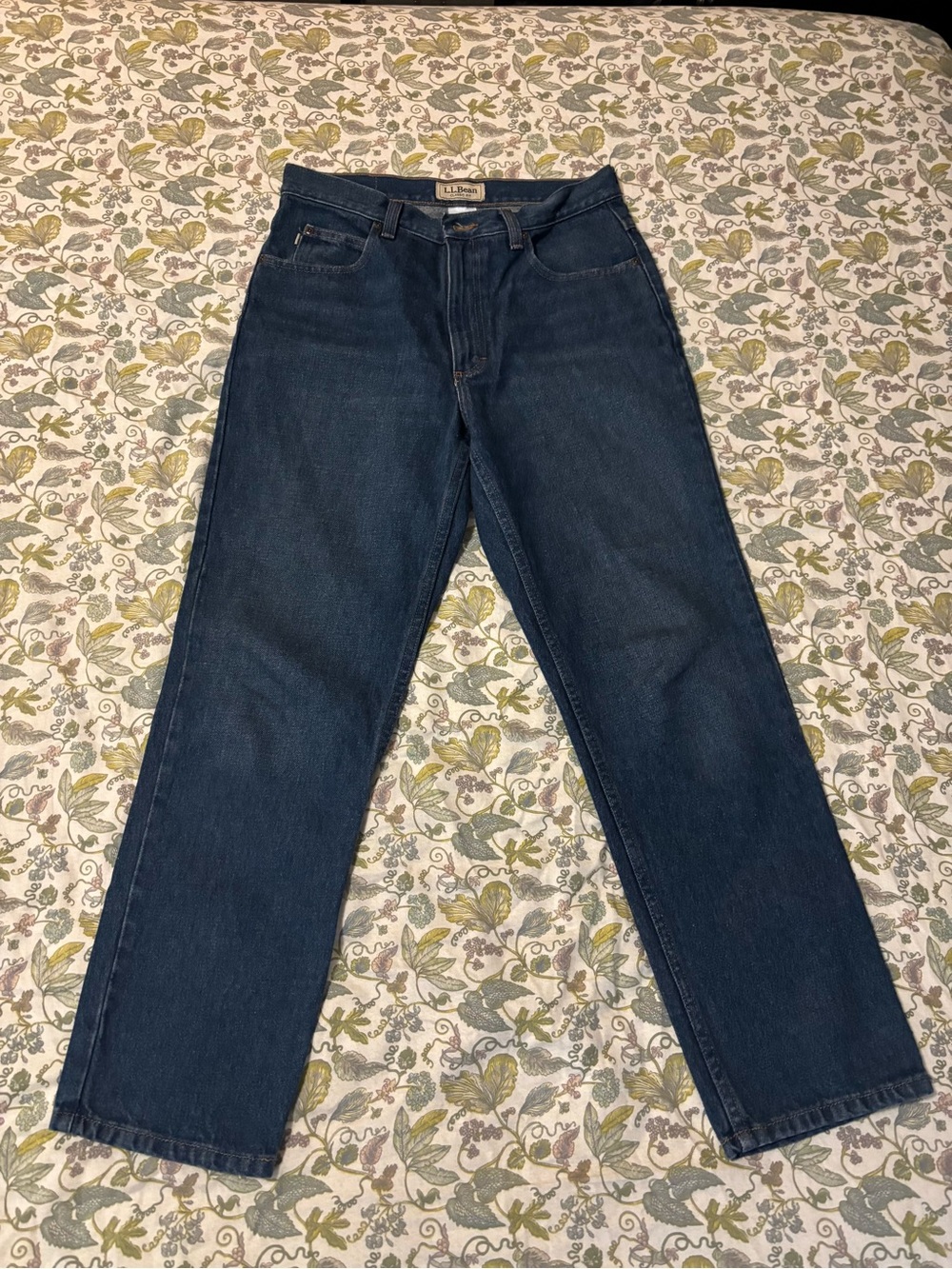 L.L. Bean Men's Classic Fit Straight Dark Blue Jeans